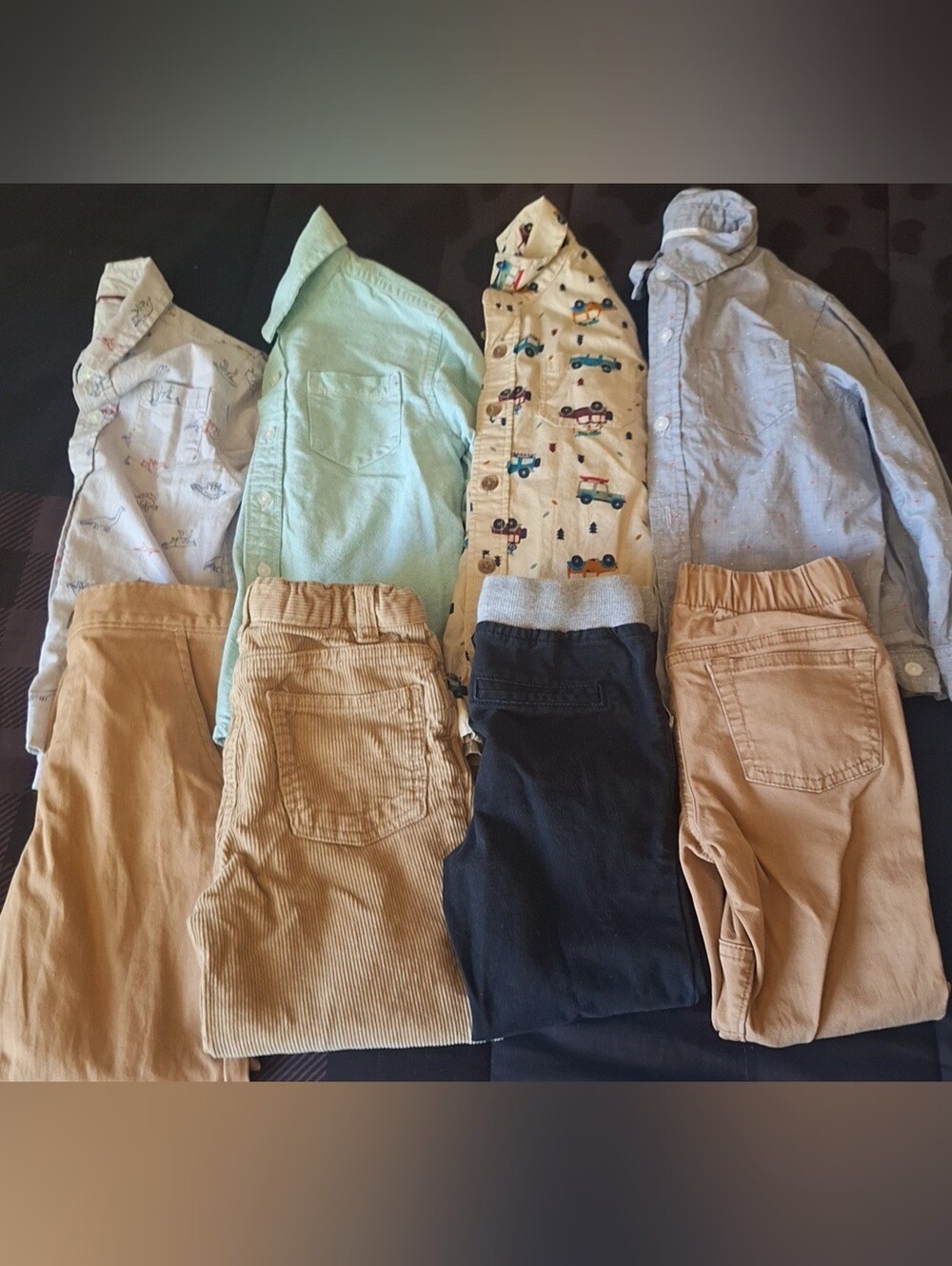 Old Navy Kids Pull-On Corduroy Pants in Tan and Black